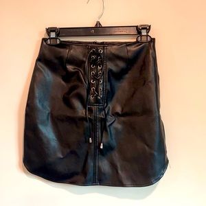 Urban Outfitters black leather skirt